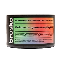 Фото  Бестабачная безникотиновая смесь для кальяна BRUSKO, 250 г, Фейхоа с ягодами и маракуйей 