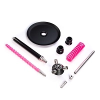 Фото 2 Кальян MAMAY CUSTOMS Coilovers MINI чёрно-розовый ф (без колбы) 