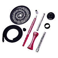 Фото 3 Кальян Alpha Hookah X Artist red matte (без колбы) 