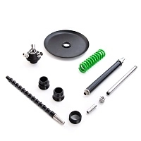 Фото 2 Кальян MAMAY CUSTOMS Coilovers MINI чёрно-зелёный (без колбы) 