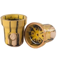 Фото  Чашка ST Classic глазурь жёлтая с чёрным 