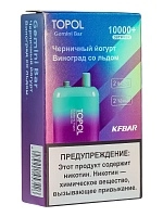 Фото  TOPOL GEMINI BAR Blueberry Yogurt | Grapes Ice (2 вкуса, 10000+ затяжек) 