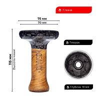 Фото 2 Чашка Облако Phunnel L Glaze Top 53 серо-чёрный мрамор 