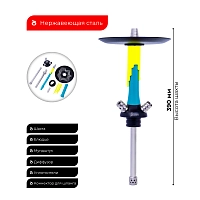 Фото 2 Кальян MAMAY CUSTOMS Flow м.волна-жёлтый ф. (без колбы) 