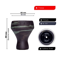 Фото 2 Чашка Форма Турка Изумруд + чёрн.глазурь 