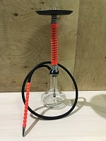 Фото  Кальян MAMAY CUSTOMS Coilovers хром-оранжевый (без колбы) 