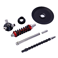 Фото 4 Кальян MAMAY CUSTOMS Coilover Micro чёрно-красный сплеш (без колбы) 