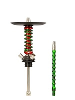 Фото 1 Кальян MAMAY CUSTOMS Coilover Micro красно-зелёный сплеш (без колбы) 