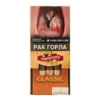 Фото  Сигариллы с мундштуком HANDELSGOLD WOOD Tip Classic (5шт) 
