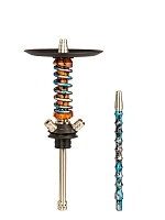 Фото 1 Кальян MAMAY CUSTOMS Coilover Micro золотой сплеш-голубой камуфляж (без колбы) 