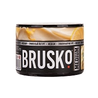 Фото  Бестабачная безникотиновая смесь для кальяна BRUSKO, 50 г, Лимонный йогурт 