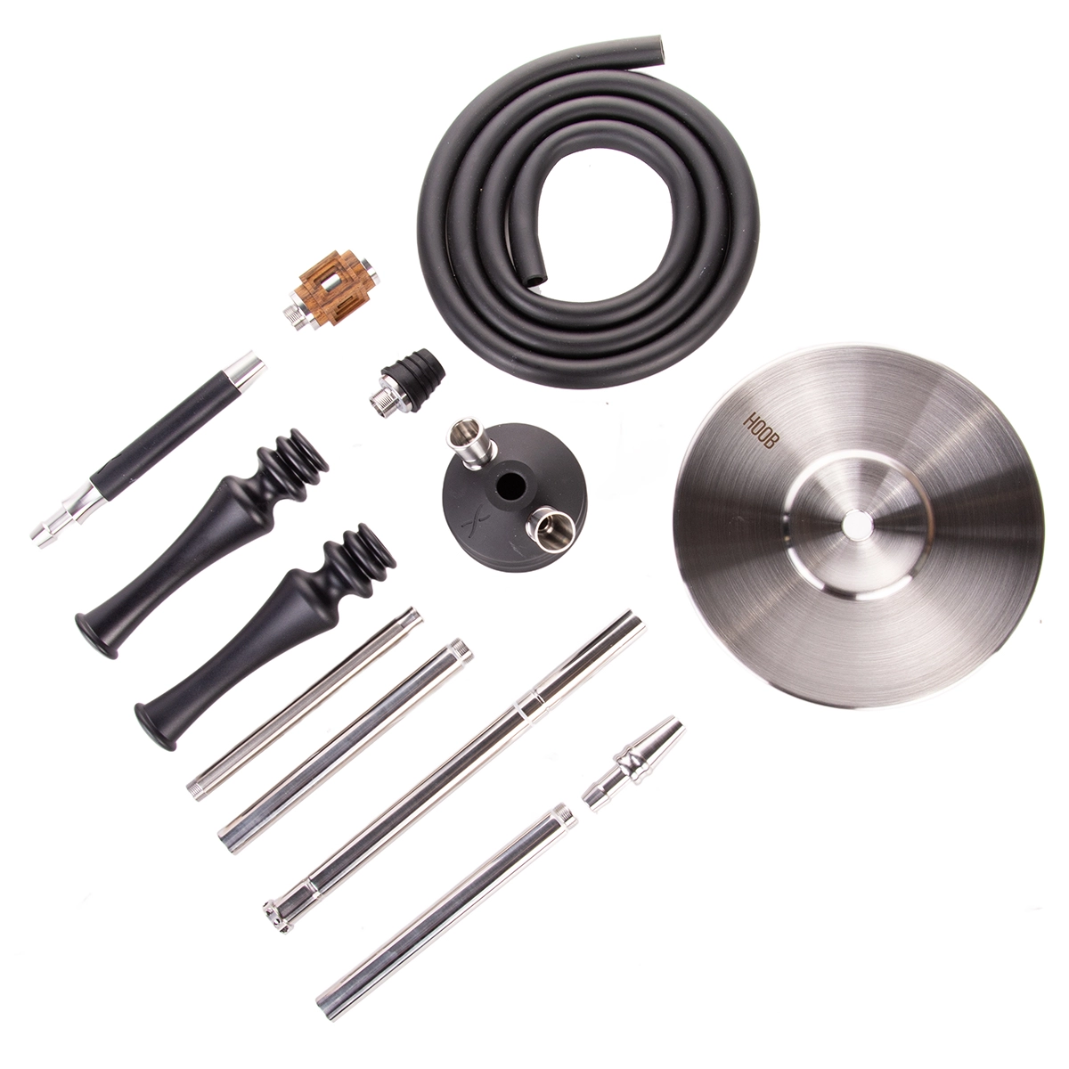 Фото 3 Кальян Hoob Mars Чёрный x Нержавеющая сталь 