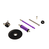 Фото 2 Кальян MAMAY CUSTOMS Coilover Micro чёрно-сиреневый (без колбы) 