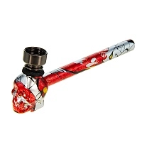 Фото 2 Трубка курительная стекло CH ЧЕРЕП в ассортименте 