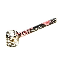 Фото  Трубка курительная стекло CH СТАНДАРТ чёрно-красная 