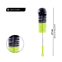 Фото 1 Ершик для колбы N1 (пластиковая ручка) чёрно-салатовый 