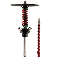 Фото  Кальян MAMAY CUSTOMS Coilover Micro зелёно-красный лак (без колбы) 