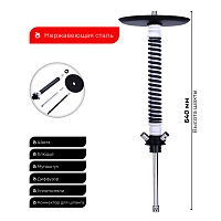 Фото 2 Кальян MAMAY CUSTOMS Coilovers бело-черный (без колбы) 