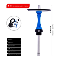 Фото 1 Кальян Alpha Hookah X blue matte (без колбы) 