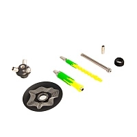 Фото 2 Кальян MAMAY CUSTOMS Flow жёлтый ф.-салатовый (без колбы) 