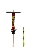 Фото 1 Кальян MAMAY CUSTOMS Coilovers MINI красный сплеш-салатовый сплеш (без колбы) 