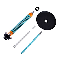 Фото 4 Кальян MAMAY CUSTOMS Coilovers оранжевый-мята (без колбы) 