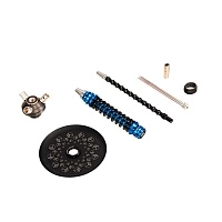 Фото 3 Кальян MAMAY CUSTOMS Coilovers MINI синий сплеш-чёрный (без колбы) грав. Кубы 