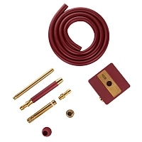 Фото 2 Кальян Hoob subAtom Винный красный x Золото | Cube mini Gold 