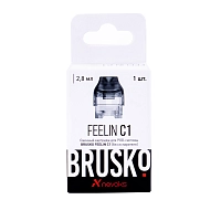 Фото  Картридж к электронной системе BRUSKO FEELIN 1C 2,8 мл чёрный (1 шт) 