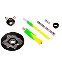 Фото 3 Кальян MAMAY CUSTOMS Flow жёлто-салатовый (без колбы) 