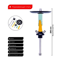 Фото 2 Кальян MAMAY CUSTOMS Flow жёлто-фисташковый (без колбы) 