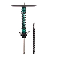 Фото 1 Кальян MAMAY CUSTOMS Coilover MINI BASE зелёный лак/чёрный (без колбы) 