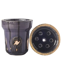 Фото  Чашка ST Classic глазурь синяя с чёрным 