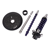 Фото 4 Кальян MAMAY CUSTOMS Coilover Micro чёрно-фиолетовый лак (без колбы) 