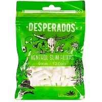 Фото  Фильтры для самокруток DESPERADO Menthol Slim 6/15мм (120шт) 