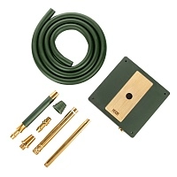 Фото 2 Кальян Hoob Atom Британский гоночный зелёный x Золото | Hoob Cube Gold 