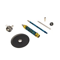 Фото 2 Кальян MAMAY CUSTOMS Coilovers MINI золотой сплеш-голубой сплеш (без колбы) 