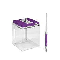 Фото  Кальян Hoob Atom Royal purple x Stainless steel | Комплект Стандарт 