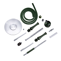 Фото 3 Кальян Hoob Mars Британский гоночный зелёный x Нержавеющая сталь 