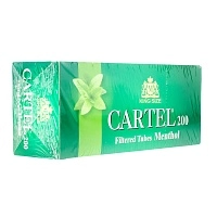 Фото  Гильзы сигаретные с фильтром CARTEL MENTHOL 84x20мм (200шт) 