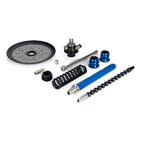 Фото 2 Кальян MAMAY CUSTOMS Coilovers MINI голубой лак - черный (грав. Калиграфия) (без колбы) 