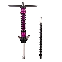 Фото 1 Кальян MAMAY CUSTOMS Coilover MINI BASE розовый лак/чёрный (без колбы) 