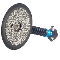 Фото 1 Кальян MAMAY CUSTOMS Coilovers MINI голубой анод. - черный (грав. Лампасы) (без колбы) 