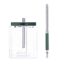 Фото 1 Кальян Hoob Atom Британский гоночный зелёный x Нержавеющая сталь | Hoob Cube 