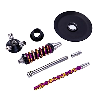 Фото 4 Кальян MAMAY CUSTOMS Coilover Micro пурпурно-золотой сплеш (без колбы) 