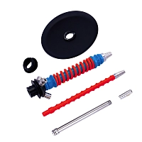 Фото 4 Кальян MAMAY CUSTOMS Coilovers MINI голубой-красный (без колбы) 