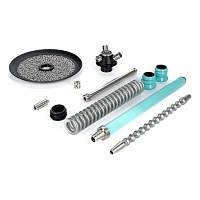 Фото 2 Кальян MAMAY CUSTOMS Coilovers мята-хром (грав. Калиграфия) (без колбы) 