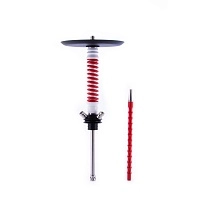 Фото 1 Кальян MAMAY CUSTOMS Coilovers MINI бело-красный (грав. акула) (без колбы) 