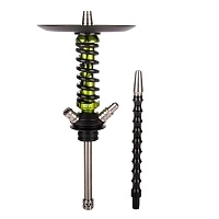 Фото 1 Кальян MAMAY CUSTOMS Coilover Micro Anod салатовый сплеш/чёрный (без колбы) 