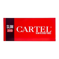 Фото  Гильзы сигаретные с фильтром CARTEL SLIM RED 84x17мм (200шт) 